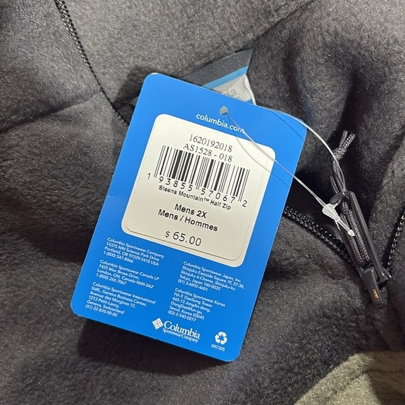 NWT Columbia Steens Mountain™ Half Zip Stone Green Fleece Pullover - Picture 4 of 9
